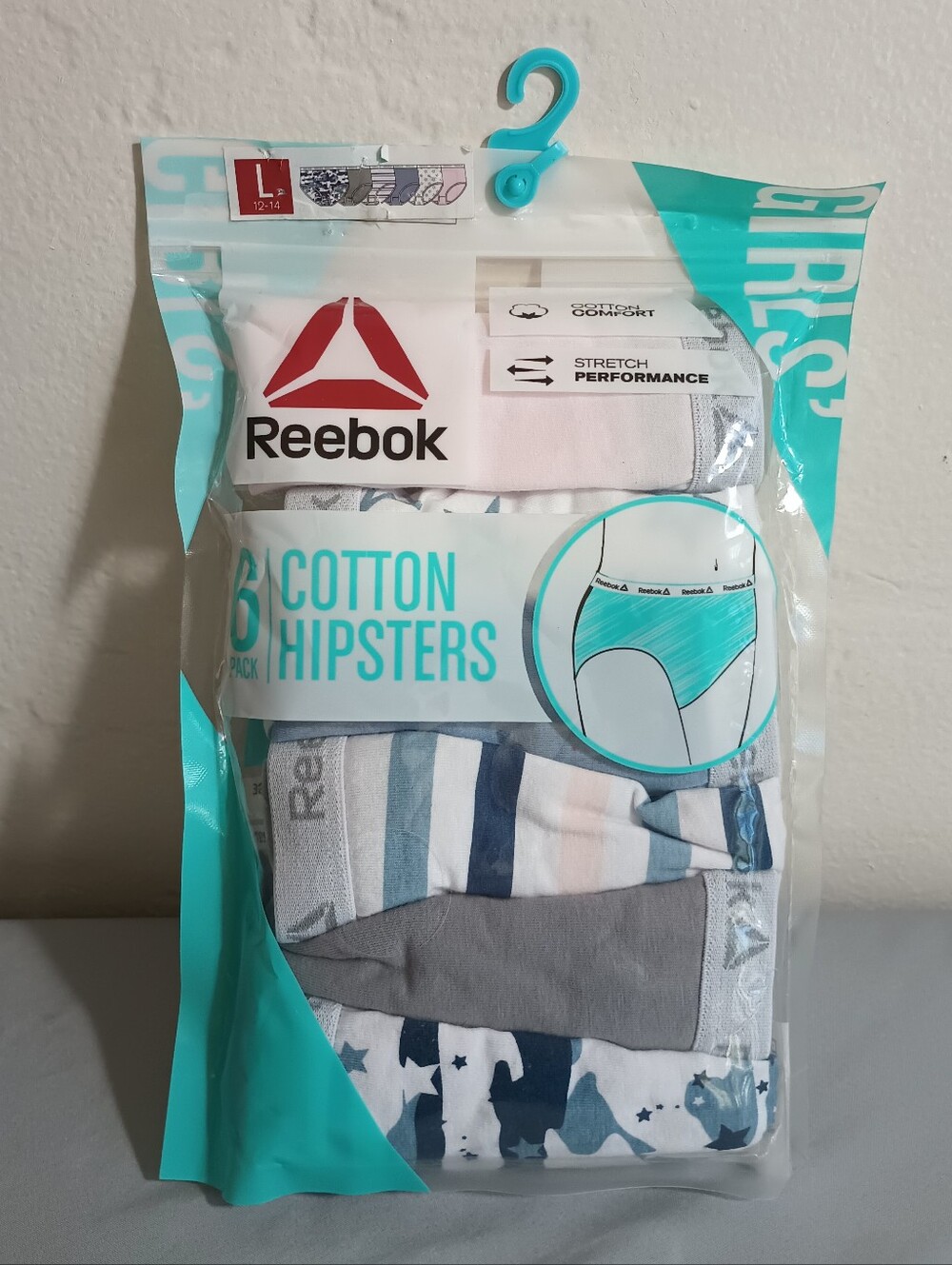 Reebok Girls' Cotton Hipsters Underwear